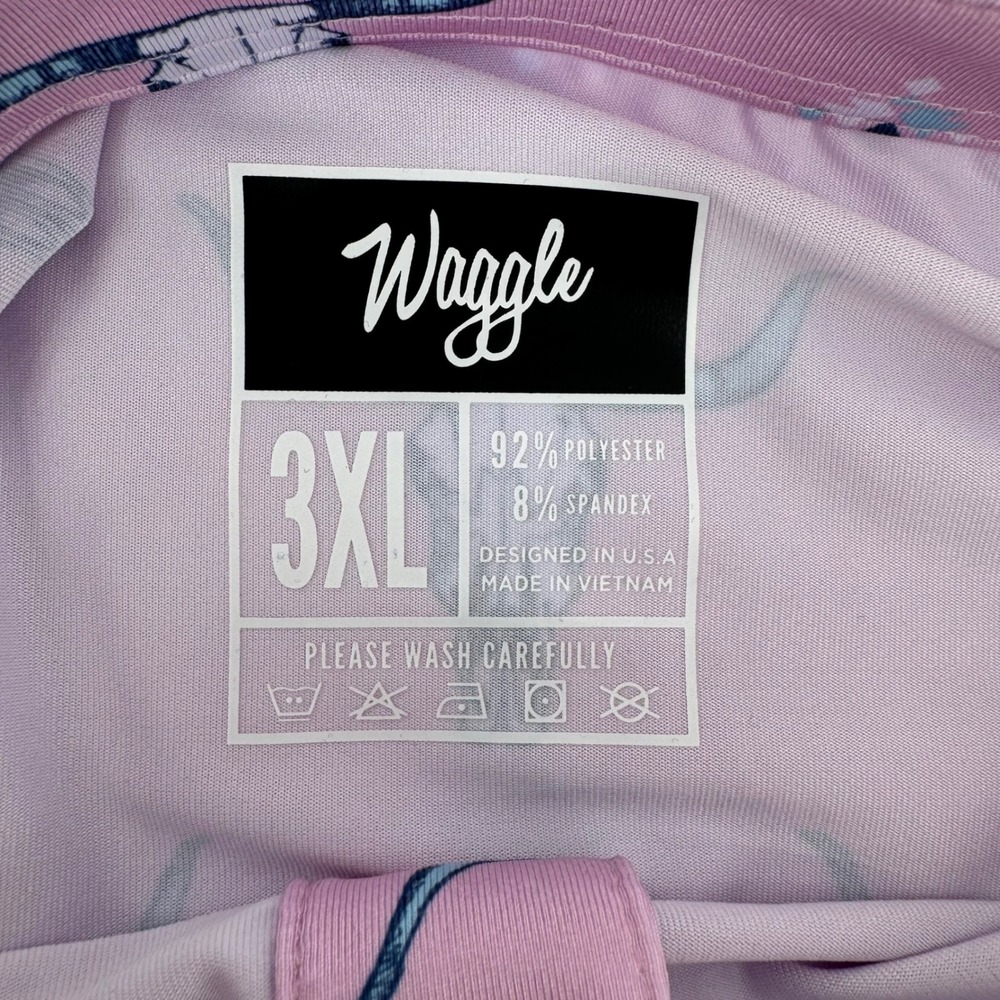 Waggle Highlands Polo Mens 3XL Pink Longhorn Skull Southwestern Golf Shirt NWT - Picture 7 of 11